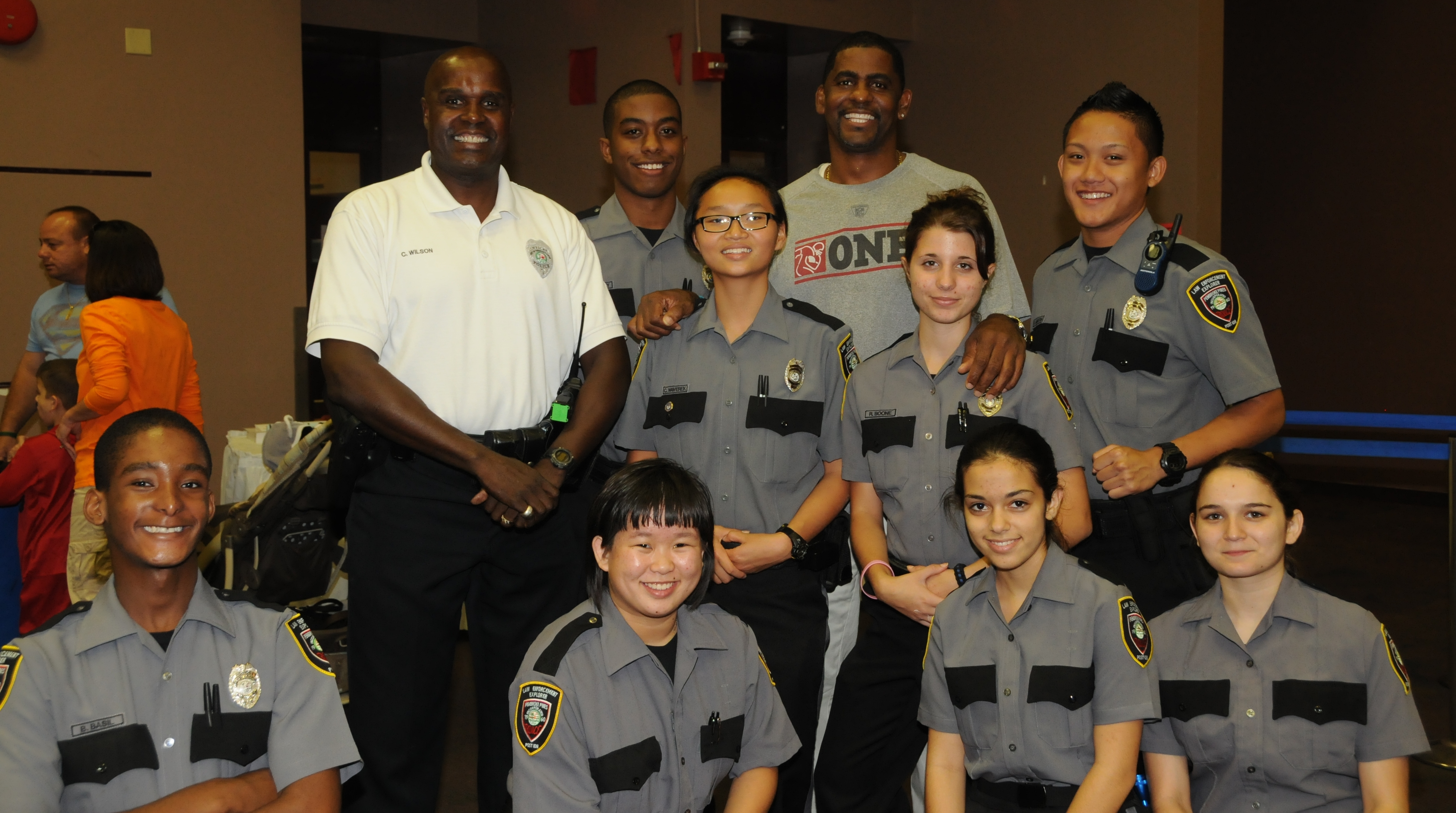 Officer Wilson and some police explorers